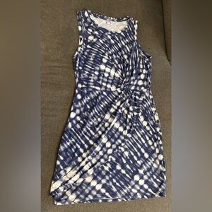 Love, Fire Blue and White Tie-Dye Dress